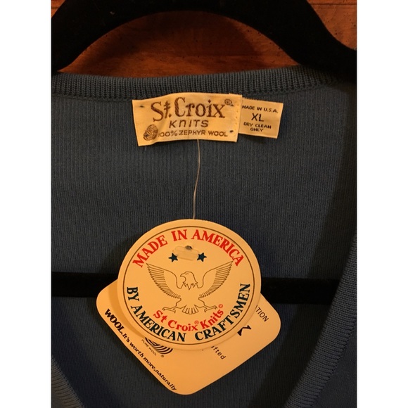 NWT St. Croix Men's Zephyr Wool V-Neck Sweater - Picture 2 of 7